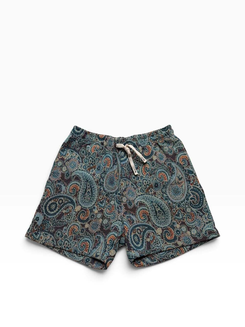 Verdusa Paisley Shorts Size S Green Vacation Drawstring